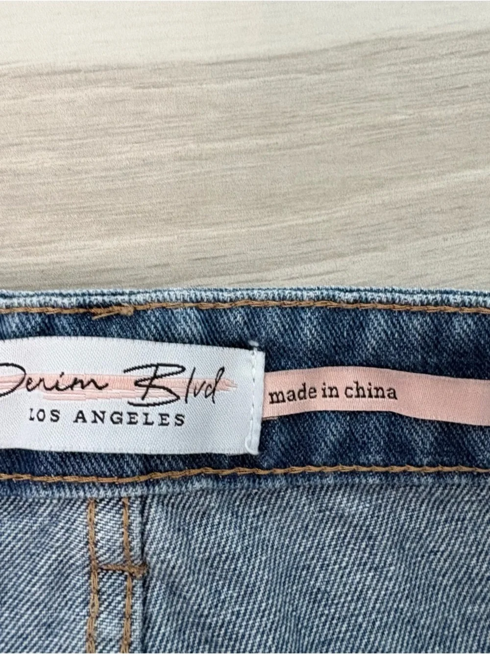 Denim Blue Rhinestone Mini Skirt - Picture 6 of 7